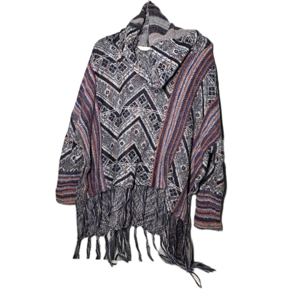 Free People Womens Be The One Poncho Size XSmall Wool Blend Sweater